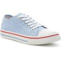 Womens Lace Up Canvas Shoes in Blue