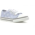 Lilley Womens Blue Daisy Print Lace Up Canvas Shoe