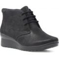 Clarks Womens Black Lace Up Ankle Boot