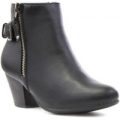 Comfort Plus Womens Black Wide Fit Ankle Boot