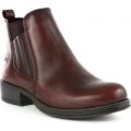 Marco Tozzi Womens Burgundy Ankle Boot