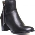 Comfort Plus Womens Black Heeled Ankle Boot