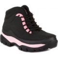 Groundwork Womens Black and Pink Safety Boot