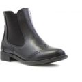 Lilley Womens Brogue Chelsea Boot in Black