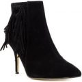 Lilley Womens Black Fringed Ankle Boot