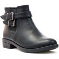 Lilley Womens Double Buckle Chelsea Ankle Boot