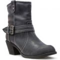 Womens Lilley Grey Cowboy Style Ankle Boot