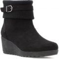 Lilley Womens Wedge Ankle Boot in Black