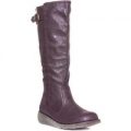 Heavenly Feet Womens Purple Knee High Boot