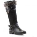 Cushion Walk Womens Black Casual Knee Boot