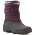 Groundwork Womens Plum and Black Snow Boot