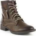 Soft Line Womens Lace Up Brown Boot