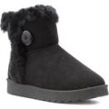 Dr Keller Womens Faux Suede Ankle Boot in Black