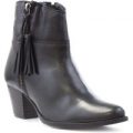 Comfort Plus Womens Black Leather Ankle Boot