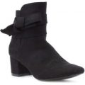 Comfort Plus Womens Black Low Block Ankle Boot