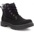 Womens Lace Up Ankle Boot in Black