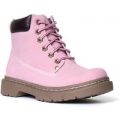 Lilley Womens Pink Lace Up Ankle Boot