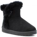 Lilley Womens Black Faux Suede Ankle Boot