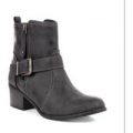 Lilley Womens Grey Faux Suede Ankle Boot