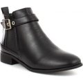 Lilley Womens Buckle Ankle Boot in Black
