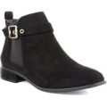 Lilley Womens Black Suede Ankle Boot