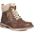 Relife Womens Brown Lace Up Ankle Boot