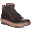 Relife Womens Black And Brown Ankle Boot