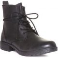 Heavenly Feet Womens Lace Up Black Ankle Boot