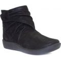 Clarks Womens Black Wedge Ankle Boot