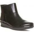 Clarks Womens Wedge Ankle Boot in Black