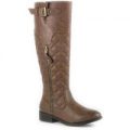 Lilley Womens Brown Quilted Riding Boot