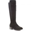 Lilley Womens Black Elastic Panel Riding Boot