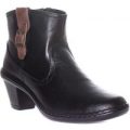 Cushion Walk Womens Black Ankle Boot with Buckle