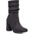 Comfort Plus Womens Grey Faux Suede Ankle Boot