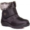 Cushion Walk Womens Black Faux Fur Boot