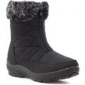 Cushion Walk Womens Black Faux Fur Top Boot