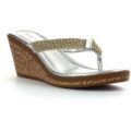Lilley And Skinner Womens Silver Wedge Sandal