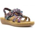 Heavenly Feet Womens Multi Coloured Floral Sandal