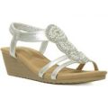 Lilley And Skinner Womens Wedge Sandal in Silver