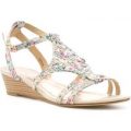 Lilley Womens Multi Coloured Floral Wedge Sandal