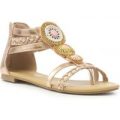 Lilley Womens Rose Gold Jewelled Gladiator Sandal