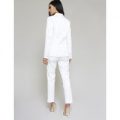 Premium Jacquard Tailored Trousers, White