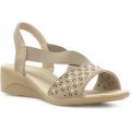 Dr Keller Womens Beige Casual Wedge Sandal