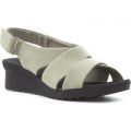 Clarks Womens Taupe Low Wedge Comfort Sandal