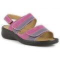 Softlites Womens Pink and Purple Comfort Sandal