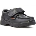 Macadam Boys Leather Touch Fasten Shoe in Black