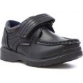 US Brass Boys Black Easy Fasten Shoe