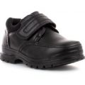 D-Max Boys Black Easy Fasten School Shoe