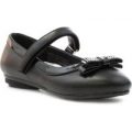 Walkright Girls Black Shoe with Bow