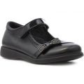 Walkright Girls Diamante Bow Front Shoe in Black